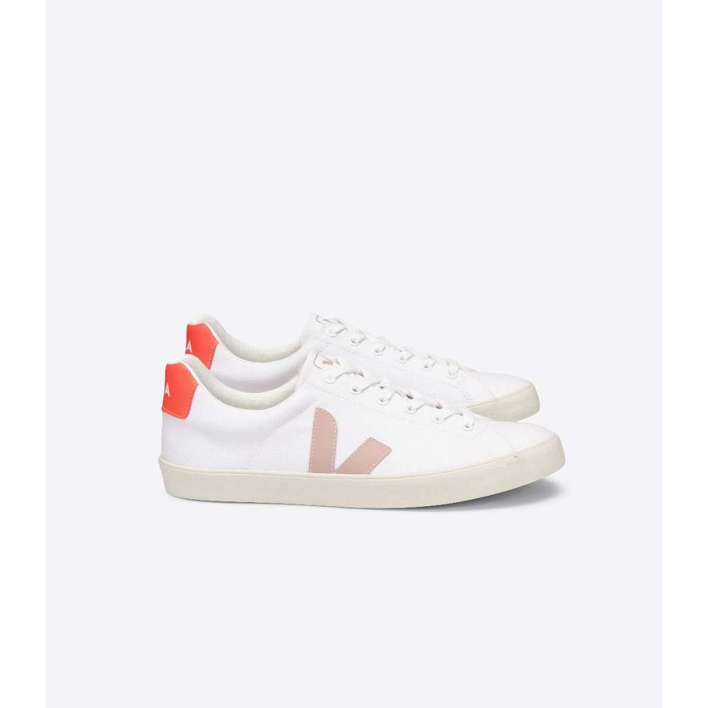 Veja ESPLAR SE CANVAS Sneakers Dames White/Orange | NL 605YXF